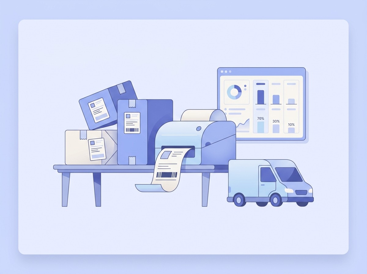 Shipping label printing and carrier integration