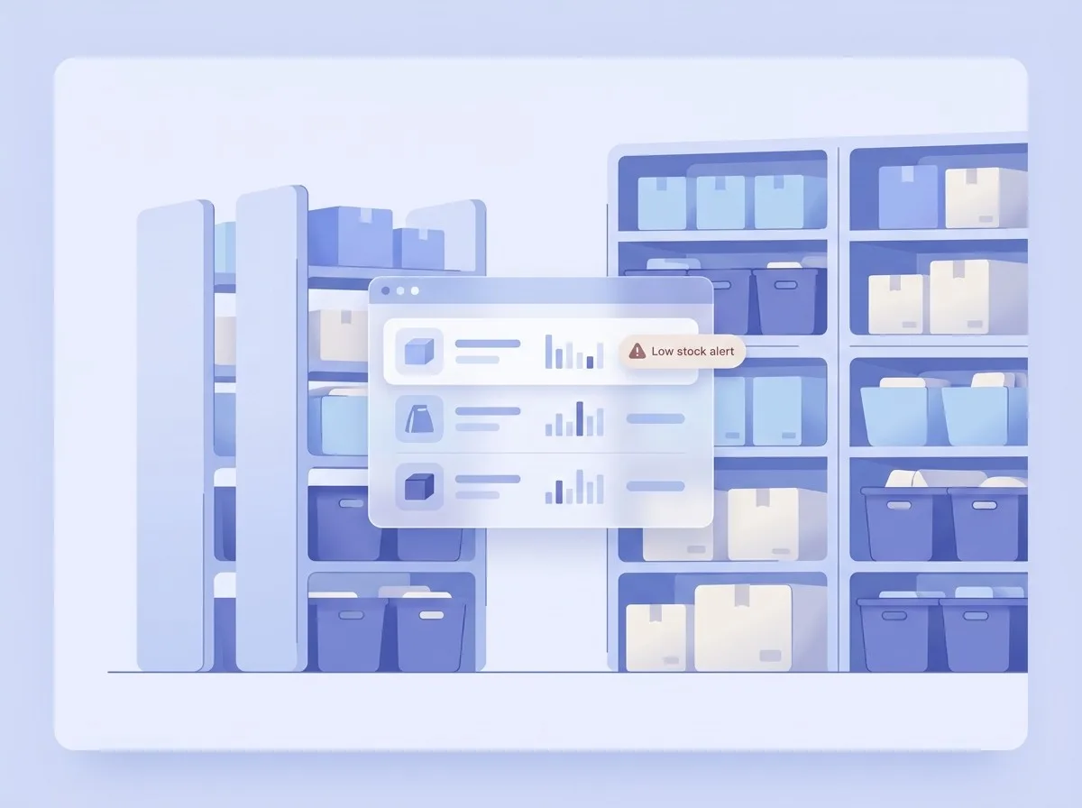 Real-time inventory control across warehouses
